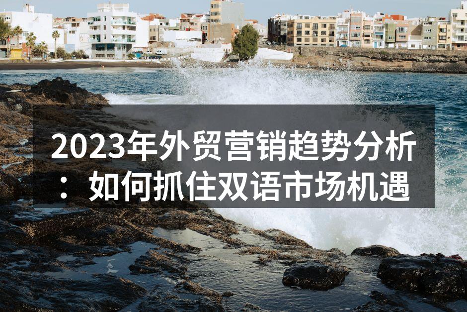 2023年外贸营销趋势分析：如何抓住双语市场机遇