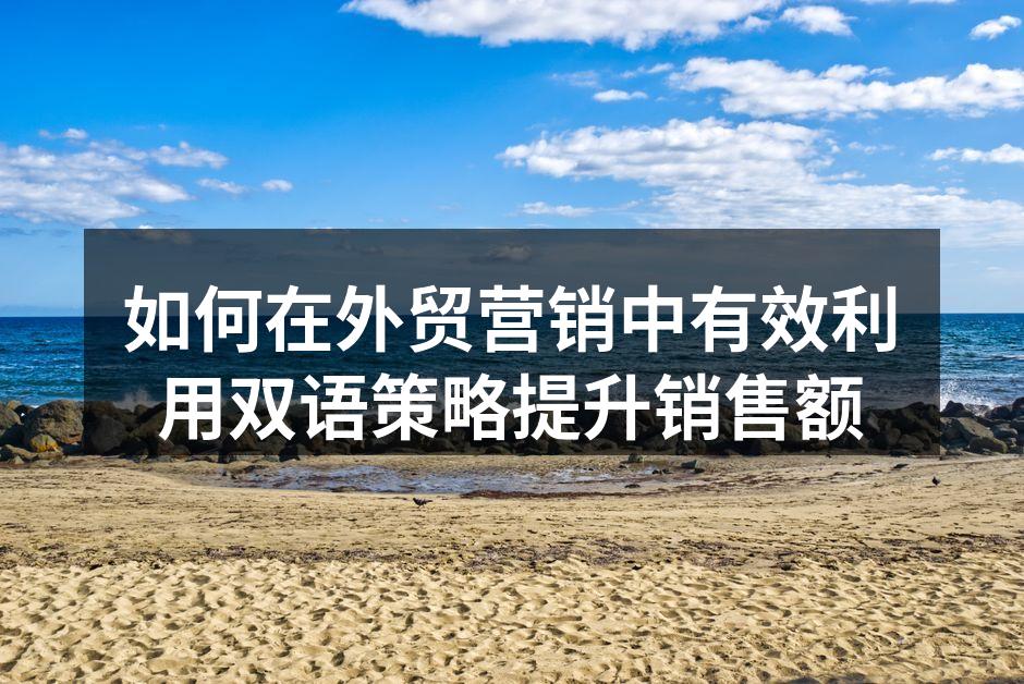 如何在外贸营销中有效利用双语策略提升销售额